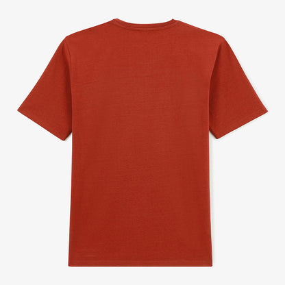 T-shirt col rond Theo en coton rouge HOMME SERGE BLANCO