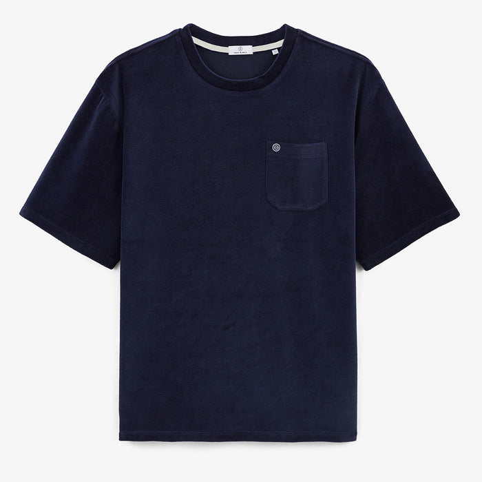 T-shirt col rond Thor en tissu eponge bleu opale HOMME SERGE BLANCO