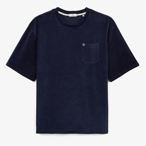 T-shirt col rond Thor en tissu eponge bleu opale HOMME SERGE BLANCO