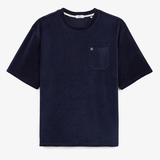 T-shirt col rond Thor en tissu eponge bleu opale HOMME SERGE BLANCO