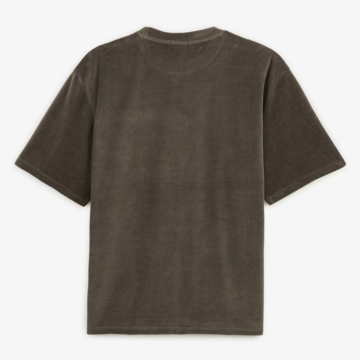 T-shirt col rond Thor en tissu eponge marron argile HOMME SERGE BLANCO