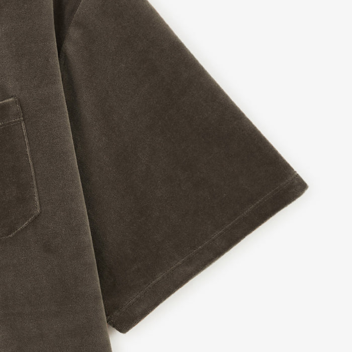 T-shirt col rond Thor en tissu eponge marron argile HOMME SERGE BLANCO