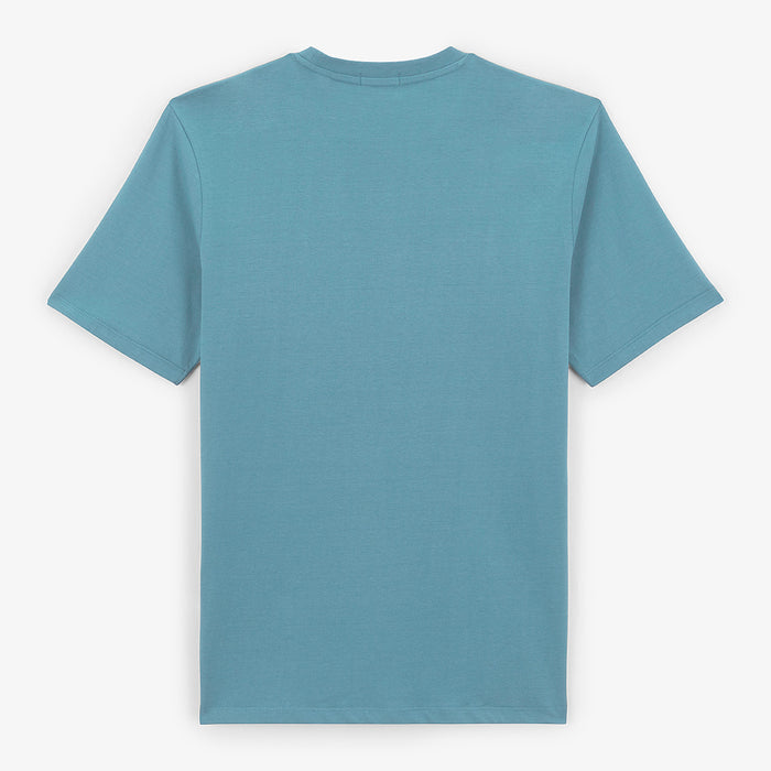 T-shirt manches courtes en coton printe bleu glacier homme SERGE BLANCO