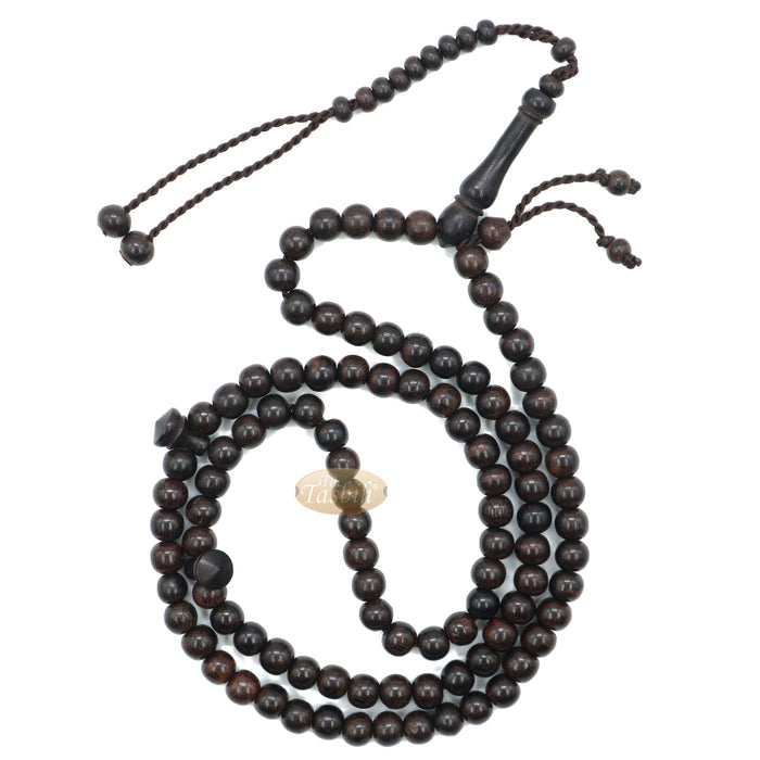 Tamarind Heartwood 9 mm Muslim Rosary Tasbih 99-Beads & Counters