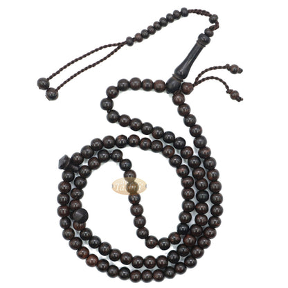 Tamarind Heartwood 9 mm Muslim Rosary Tasbih 99-Beads & Counters