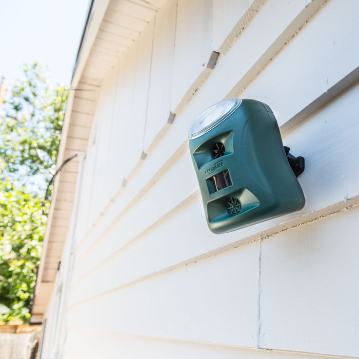 The Guardian ultrasonic and sonic pest repeller with motion sensor – humane device to deter bats, rodents, raccoons, squirrels, deer, and other animals