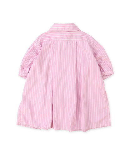 Typewriter Cloth Switched Design Shirt Dress