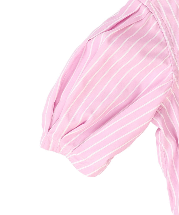 Typewriter Cloth Switched Design Shirt Dress