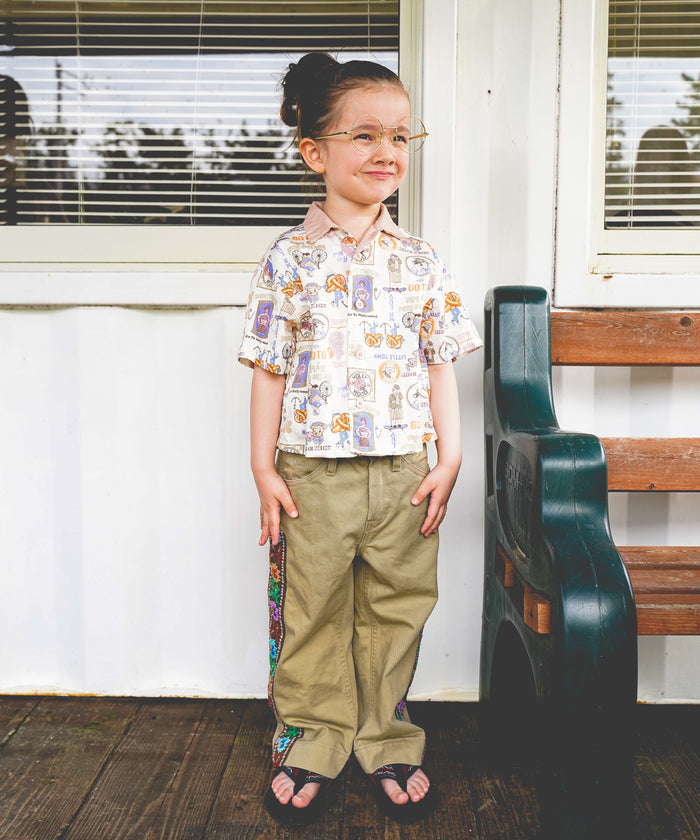 Uneven Chino Side Line Pants