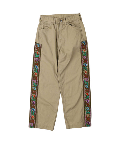 Uneven Chino Side Line Pants(LADIES)