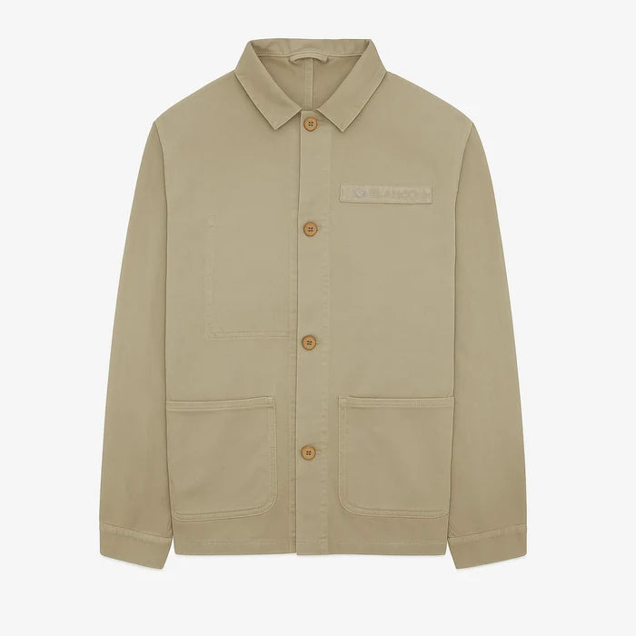 Veste worker Wendel en coton beige homme serge blanco