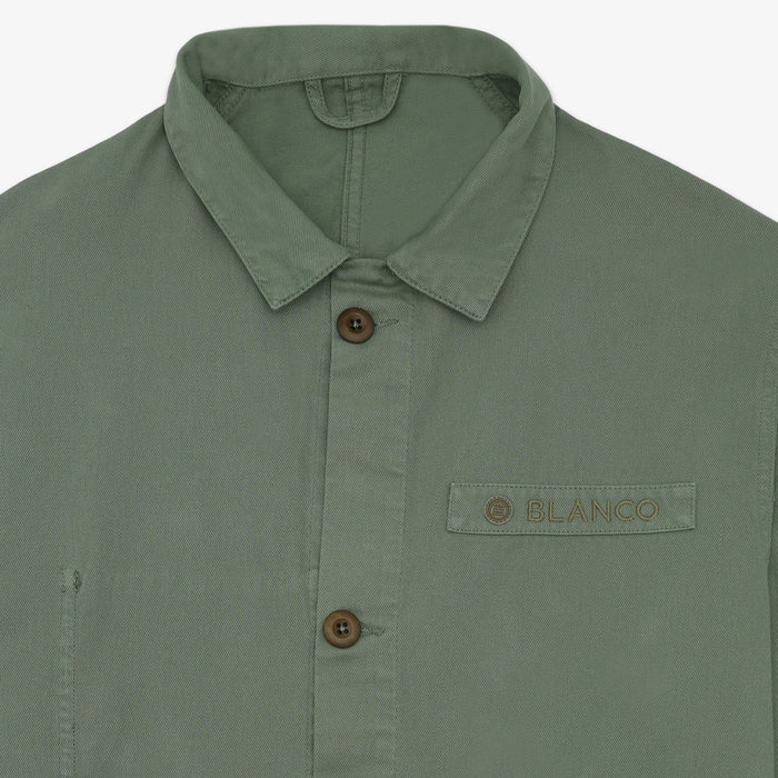 Veste worker Wendel en coton vert kaki homme serge blanco