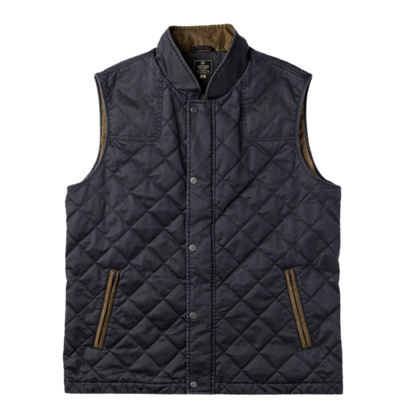 Warner Quilted Vest: Black